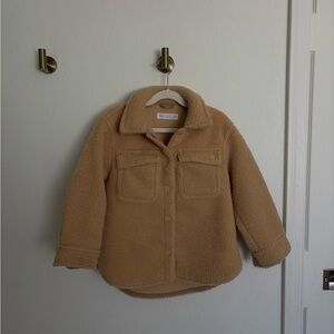Girls Zara teddy button up jacket